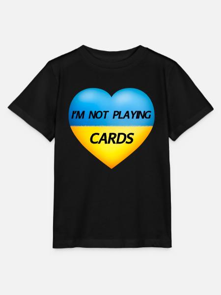 I'M NOT PLAYING CARDS – UKRAINE HERZ - Stanley/Stella Kinder T-Shirt MINI CREATOR  - Schwarz