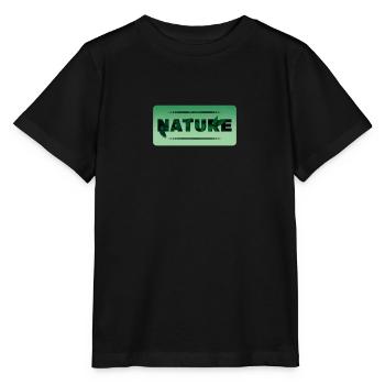 Natur Blatt Text - Stanley/Stella Kinder T-Shirt MINI CREATOR  - Schwarz - Vorne - Mikhail (115cm)