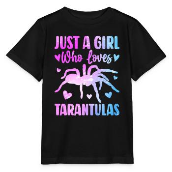 Juste une fille qui aime les araignées arachnides tarentule - T-shirt bio MINI CREATOR Stanley/Stella Enfant - noir - Devant - Mikhail (115cm)