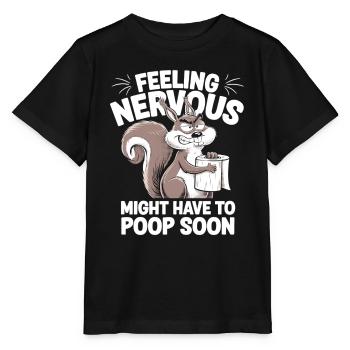 Intestin irritable Syndrom Écureuil Caca Humour - T-shirt bio MINI CREATOR Stanley/Stella Enfant - noir - Devant - Mikhail (115cm)