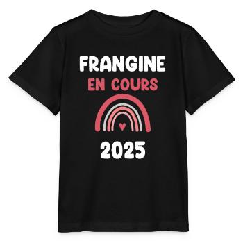 2025 Sister in progress pregnancy announcement - Stanley/Stella MINI CREATOR Kids’ T-Shirt - black - Front - Mikhail (115cm)