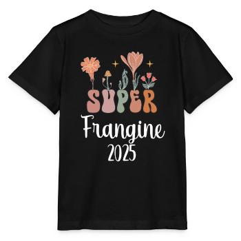 Frangine 2025 Super Flowers Pregnancy Announcement - Stanley/Stella MINI CREATOR Kids’ T-Shirt - black - Front - Mikhail (115cm)