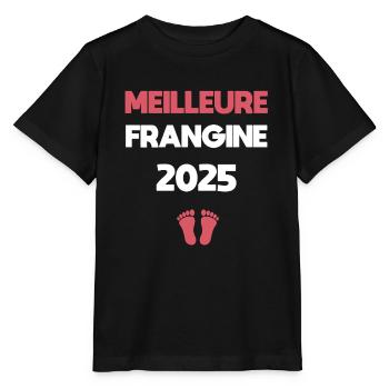 Sister Best 2025 Schwangerschaftsankündigung - Stanley/Stella Kinder T-Shirt MINI CREATOR  - Schwarz - Vorne - Mikhail (115cm)