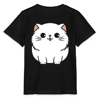 Persian cat - Stanley/Stella MINI CREATOR Kids’ T-Shirt - black - Front - Mikhail (115cm)