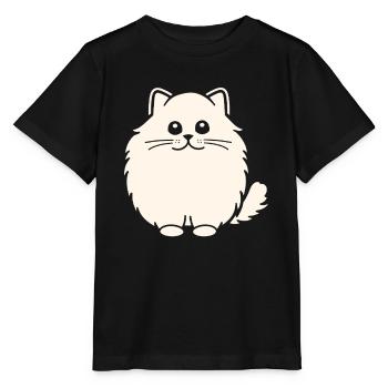 Persian cat - Stanley/Stella MINI CREATOR Kids’ T-Shirt - black - Front - Mikhail (115cm)
