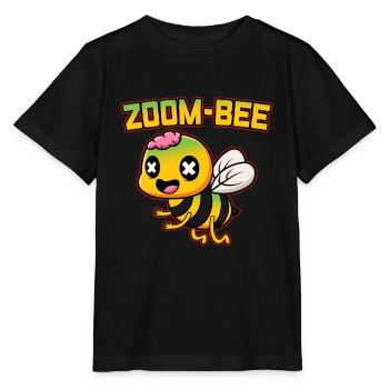 Zoom Abeille Apiculteur Abeilles Zombie Halloween - T-shirt bio MINI CREATOR Stanley/Stella Enfant - noir - Devant - Mikhail (115cm)