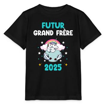 Future Big Brother 2025 Unicorn Pregnancy Announcement - Stanley/Stella MINI CREATOR Kids’ T-Shirt - black - Front - Mikhail (115cm)