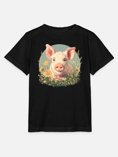 Schweine Schwein - Stanley/Stella Kinder T-Shirt MINI CREATOR - Schwarz