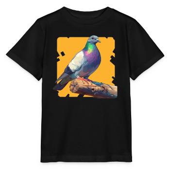 Tauben Taube - Stanley/Stella Kinder T-Shirt MINI CREATOR  - Schwarz - Vorne - Mikhail (115cm)