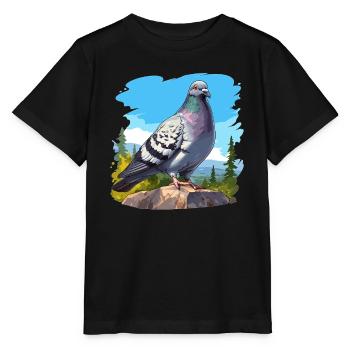 Tauben Taube - Stanley/Stella Kinder T-Shirt MINI CREATOR  - Schwarz - Vorne - Mikhail (115cm)