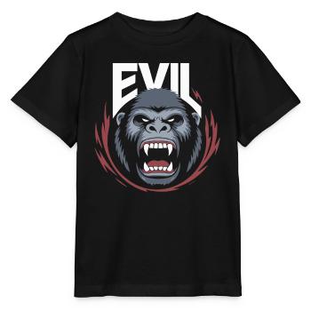 Evil Strong Gorilla Wild Animal Strength Gym - Stanley/Stella MINI CREATOR Kids’ T-Shirt - black - Front - Mikhail (115cm)