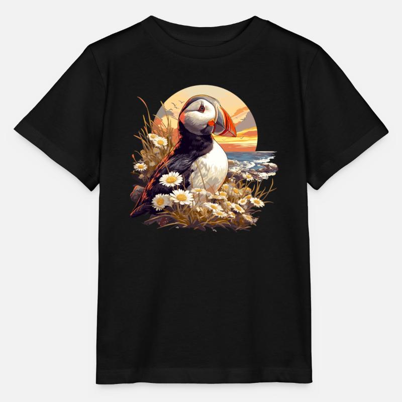 Papageientaucher - Stanley/Stella Kinder T-Shirt MINI CREATOR  - Schwarz