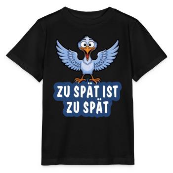 TROP TARD, C’EST TROP TARD - T-shirt bio MINI CREATOR Stanley/Stella Enfant - noir - Devant - Mikhail (115cm)
