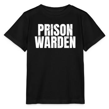 Gardien de prison Application de la loi Drôle prison prison - T-shirt bio MINI CREATOR Stanley/Stella Enfant - noir - Devant - Mikhail (115cm)