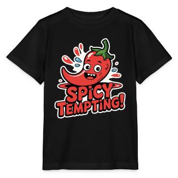 CHILI SPICY TEMPTING - Stanley/Stella MINI CREATOR Kids’ T-Shirt - black - Front - Mikhail (115cm)