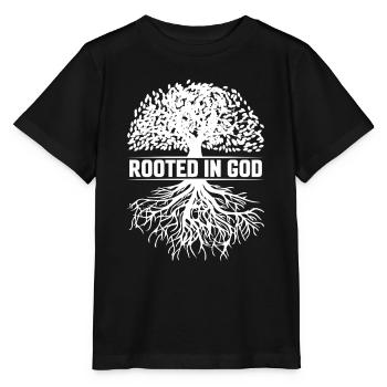 Enraciné en Dieu - T-shirt bio MINI CREATOR Stanley/Stella Enfant - noir - Devant - Mikhail (115cm)