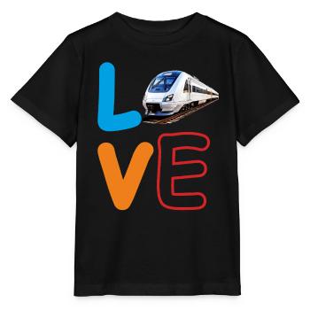 LOVE TRAIN TRAIN - Stanley/Stella MINI CREATOR Kids’ T-Shirt - black - Front - Mikhail (115cm)
