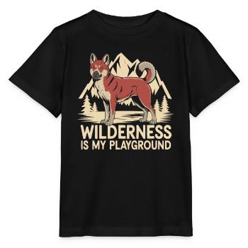 Dhole Lover Faune Canidé Chien sauvage asiatique - T-shirt bio MINI CREATOR Stanley/Stella Enfant - noir - Devant - Mikhail (115cm)