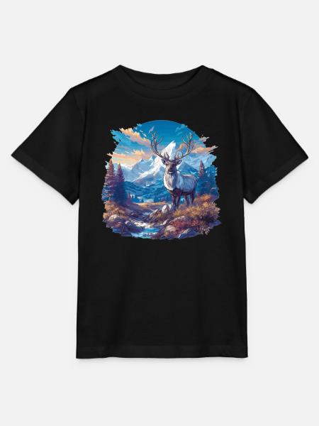 Rentiere Rentier - Stanley/Stella Kinder T-Shirt MINI CREATOR - Schwarz