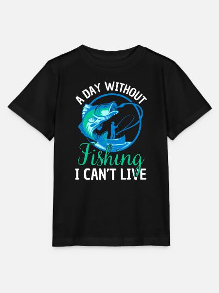 Angeln Spruch Lustiges Angeldesign - Stanley/Stella Kinder T-Shirt MINI CREATOR - Schwarz