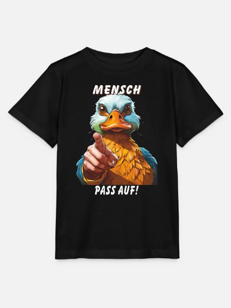 MENSCH PASS AUF! - Stanley/Stella Kinder T-Shirt MINI CREATOR - Schwarz
