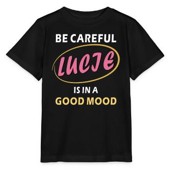 LUCIE IS IN A GOOD MOOD - Stanley/Stella MINI CREATOR Kids’ T-Shirt - black - Front - Mikhail (115cm)