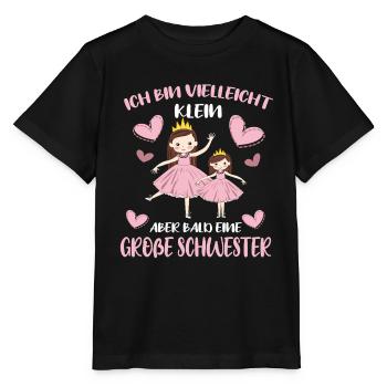 Maybe small, but soon big sister - Stanley/Stella MINI CREATOR Kids’ T-Shirt - black - Front - Mikhail (115cm)
