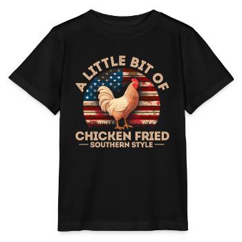 Chicken Fried Southern Style Design - Stanley/Stella MINI CREATOR Kids’ T-Shirt - black - Front - Mikhail (115cm)