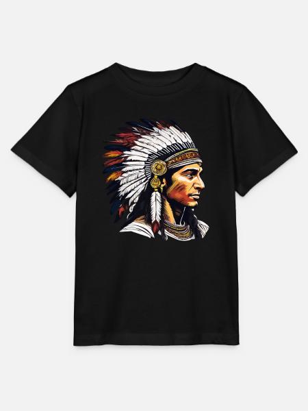 INDIANER - Stanley/Stella Kinder T-Shirt MINI CREATOR - Schwarz
