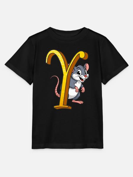 BUCHSTABE Y - Stanley/Stella Kinder T-Shirt MINI CREATOR  - Schwarz