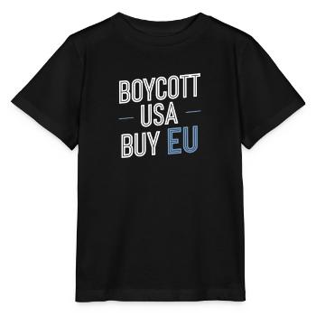 Pro-Europe Boycott USA Buy EU - Stanley/Stella MINI CREATOR Kids’ T-Shirt - black - Front - Mikhail (115cm)