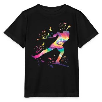 Biathlète Biathlon combiné nordique - T-shirt bio MINI CREATOR Stanley/Stella Enfant - noir - Devant - Mikhail (115cm)