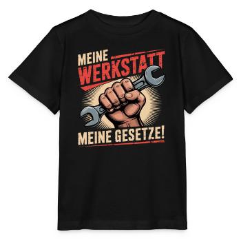 Meine Werkstatt Meine Gesetze - Stanley/Stella Kinder T-Shirt MINI CREATOR  - Schwarz - Vorne - Mikhail (115cm)