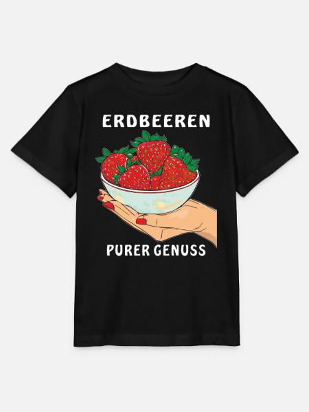 ERDBEEREN HAND PURER GENUSS - Stanley/Stella Kinder T-Shirt MINI CREATOR  - Schwarz