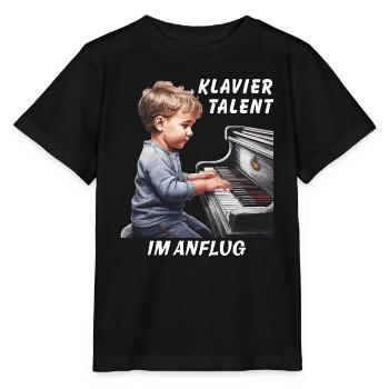 UN TALENT DE PIANO EN ROUTE - T-shirt bio MINI CREATOR Stanley/Stella Enfant - noir - Devant - Mikhail (115cm)