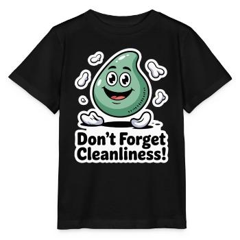 BOOGERS, VERGESSEN SIE NICHT DIE SAUBERKEIT - Stanley/Stella Kinder T-Shirt MINI CREATOR  - Schwarz - Vorne - Mikhail (115cm)