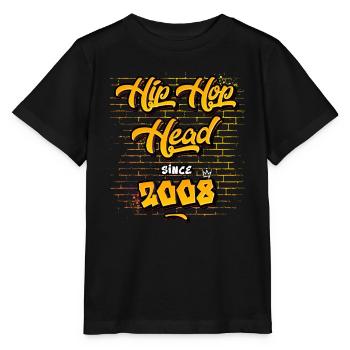 Hip-Hop Head Since 2008 - 17 Years of Fire Rhymes - Stanley/Stella MINI CREATOR Kids’ T-Shirt - black - Front - Mikhail (115cm)