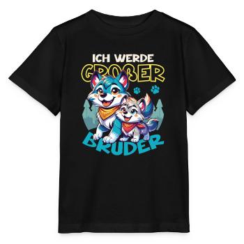 Annoncer la progéniture | Je vais être un grand frère en 2026 - T-shirt bio MINI CREATOR Stanley/Stella Enfant - noir - Devant - Mikhail (115cm)