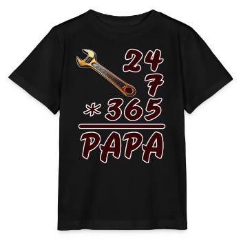 24-7-365 PAPA - Stanley/Stella Kinder T-Shirt MINI CREATOR  - Schwarz - Vorne - Mikhail (115cm)