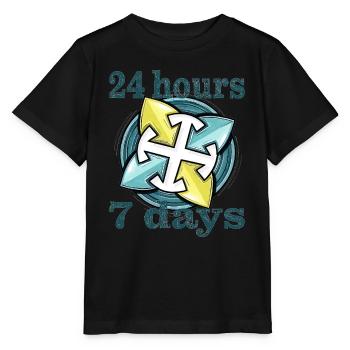 24 hours 7 days - Stanley/Stella MINI CREATOR Kids’ T-Shirt - black - Front - Mikhail (115cm)