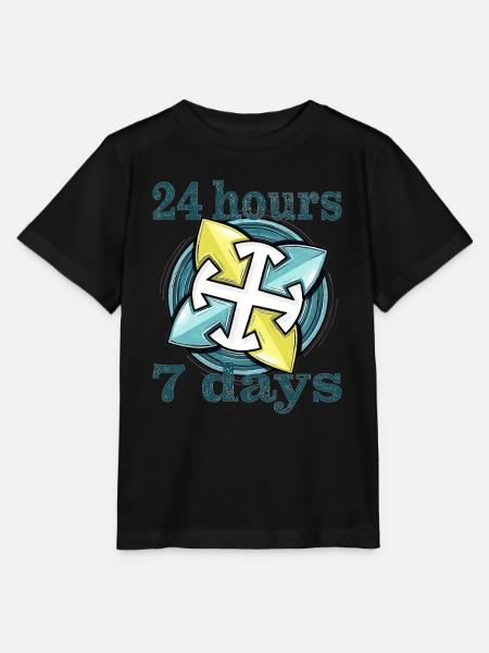 24 hours 7 days - Stanley/Stella Kinder T-Shirt MINI CREATOR - Schwarz