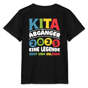 Diplômé de la garderie : 2025 Une légende quitte le site - T-shirt bio MINI CREATOR Stanley/Stella Enfant - noir - Devant - Mikhail (115cm)