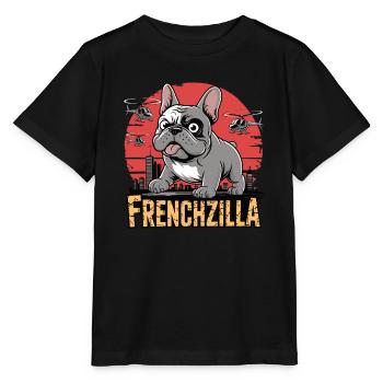 Frenchzilla – Small, stubborn, totally escalated - Stanley/Stella MINI CREATOR Kids’ T-Shirt - black - Front - Mikhail (115cm)