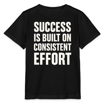 Success comes from consistent effort - - Stanley/Stella MINI CREATOR Kids’ T-Shirt - black - Front - Mikhail (115cm)