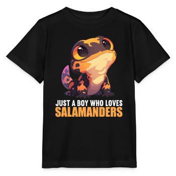 Salamanders Salamander - Stanley/Stella MINI CREATOR Kids’ T-Shirt - black - Front - Mikhail (115cm)