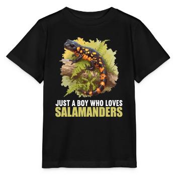 Salamanders Salamander - Stanley/Stella MINI CREATOR Kids’ T-Shirt - black - Front - Mikhail (115cm)