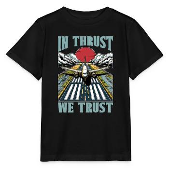 Instructeur de vol à l’école de pilotage Thrust We Trust - T-shirt bio MINI CREATOR Stanley/Stella Enfant - noir - Devant - Mikhail (115cm)