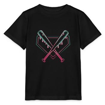 Baseball Baseball Bat - Stanley/Stella MINI CREATOR Kids’ T-Shirt - black - Front - Mikhail (115cm)