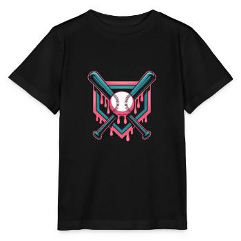 Baseball Baseball Bat - Stanley/Stella MINI CREATOR Kids’ T-Shirt - black - Front - Mikhail (115cm)