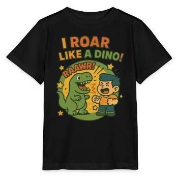 Ich Brülle Wie Ein Dino T-Rex Kindergarten - Stanley/Stella Kinder T-Shirt MINI CREATOR  - Schwarz - Vorne - Mikhail (115cm)